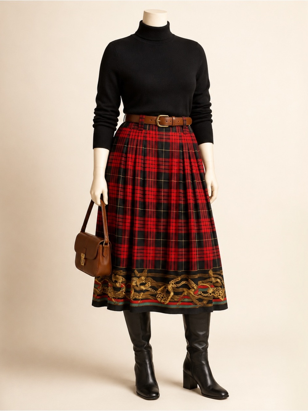 Vintage skirt size 16 - vintage plaid riding skirt.  Vintage horse riding skirt